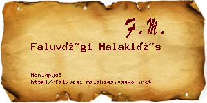 Faluvégi Malakiás névjegykártya
